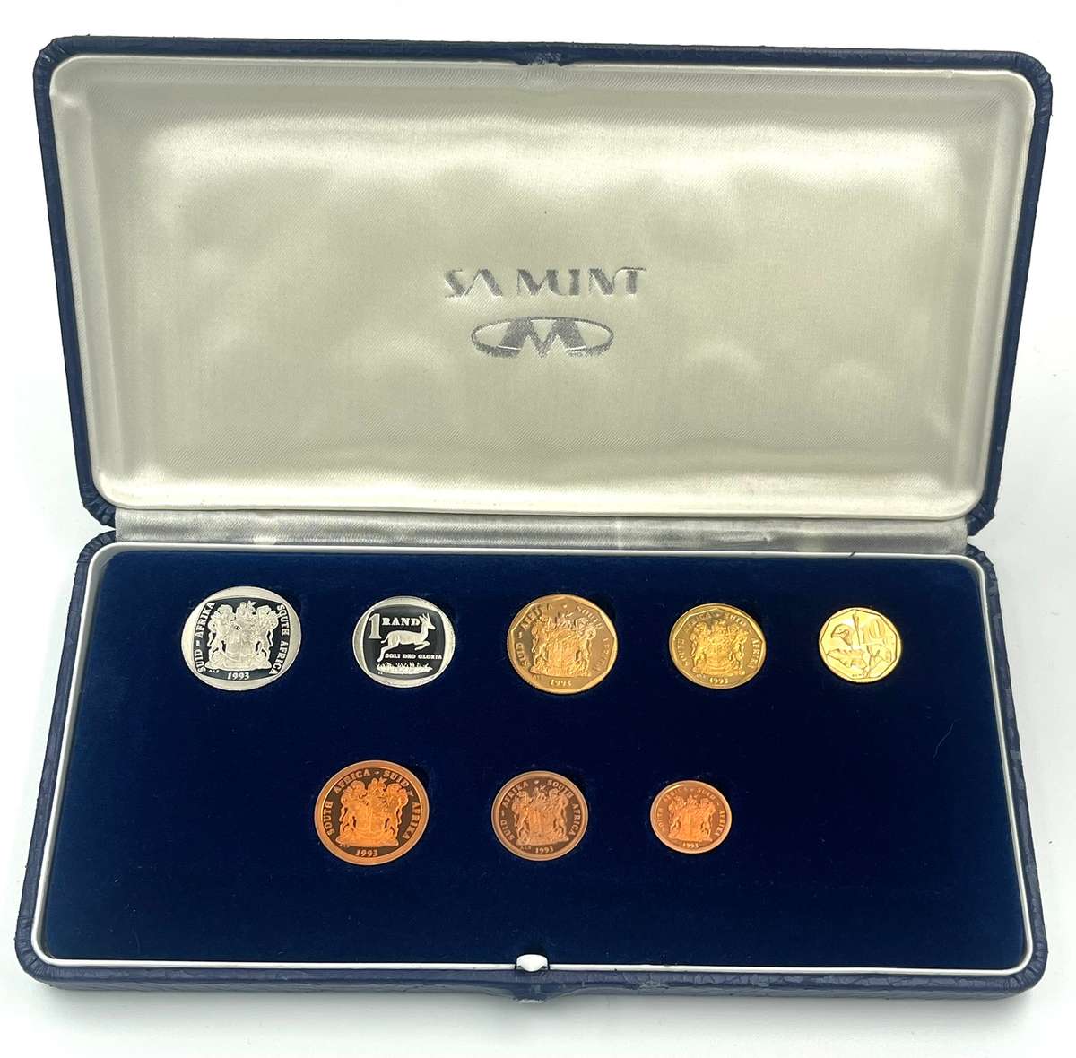 1993 South Africa Proof Coin Set in original mint box **Mintage ONLY 7790**