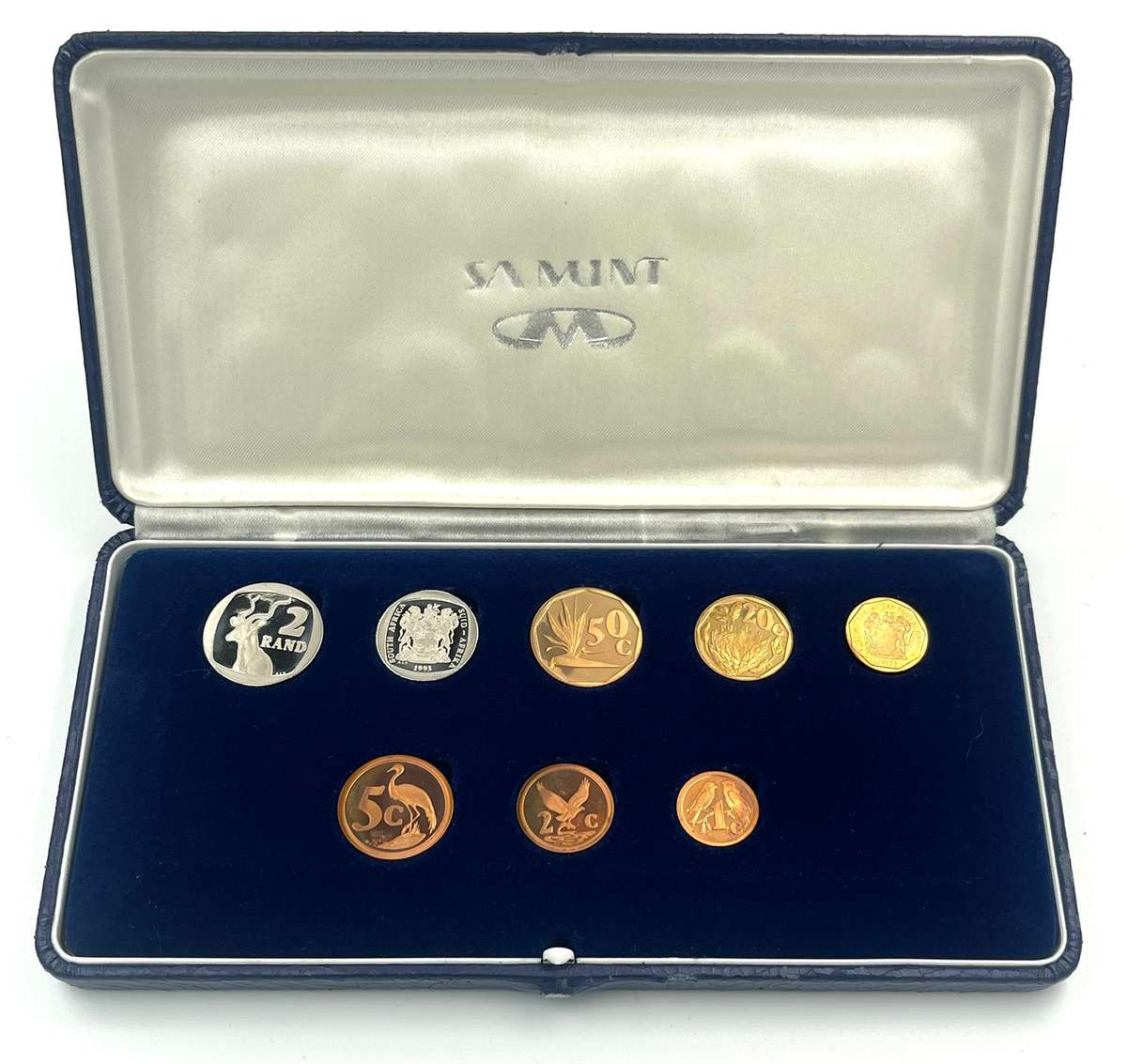 1993 South Africa Proof Coin Set in original mint box **Mintage ONLY 7790**