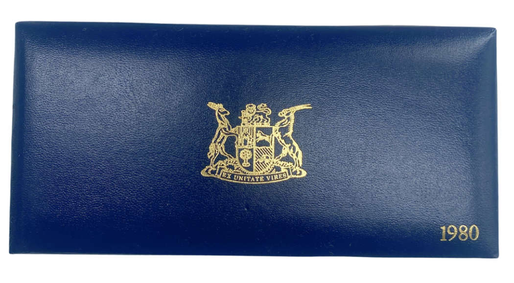 1980 South Africa Proof Coin Set in original mint box **Mintage ONLY 5000**