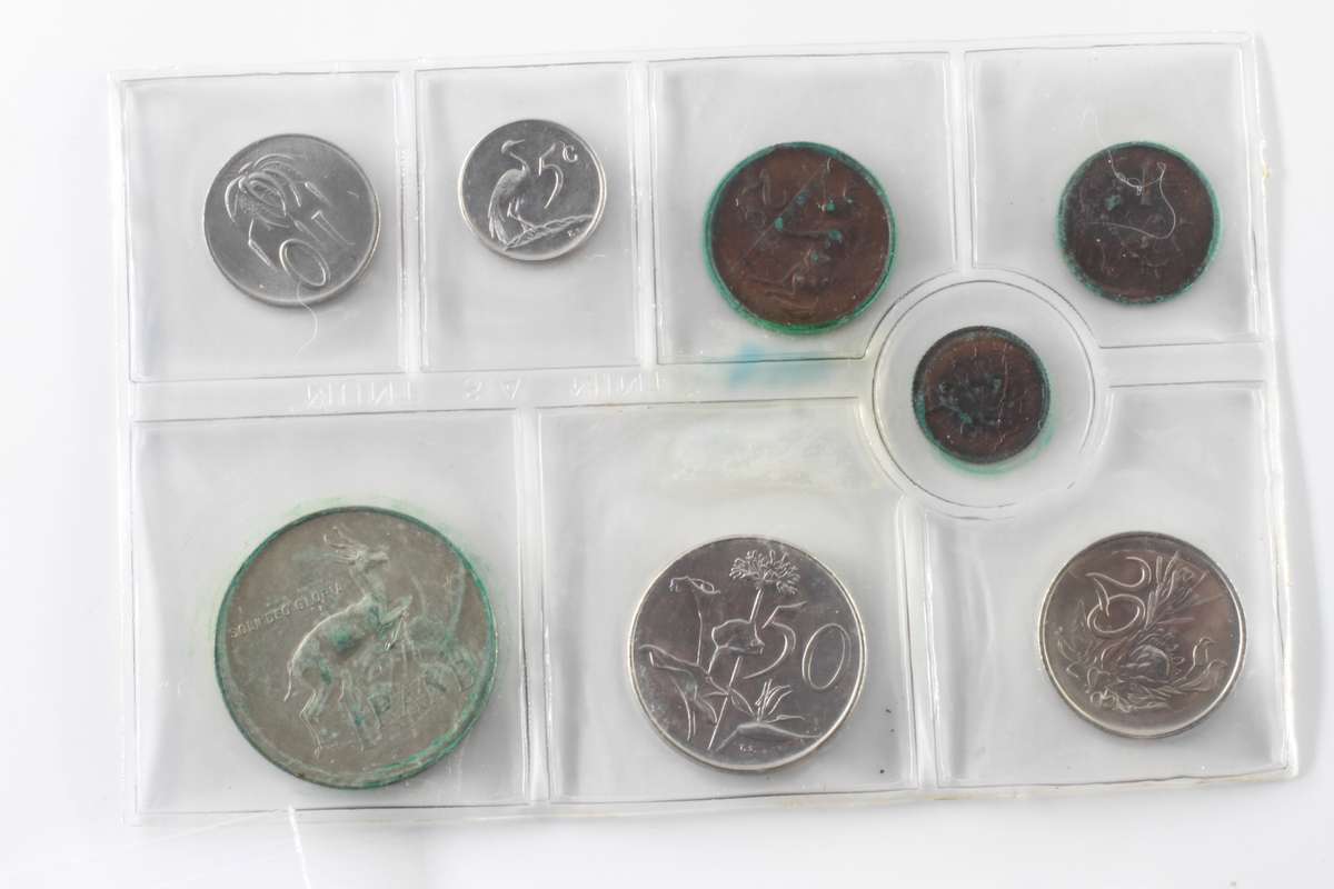 1970 South Africa (UNC) Uncirculated Mint Pack Set (Silver R1)* **Mintage ONLY 20,000**
