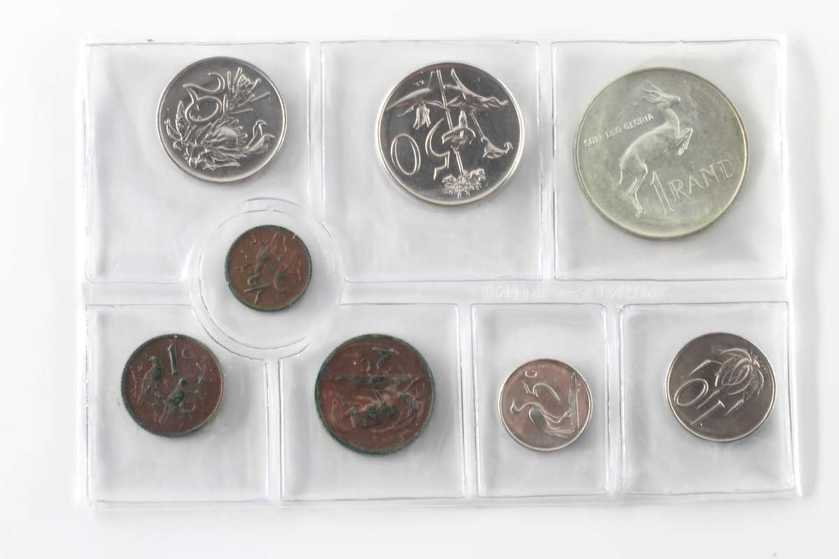 1973 South Africa (UNC) Uncirculated Mint Pack Set (Silver R1) * **Mintage ONLY 20,000**