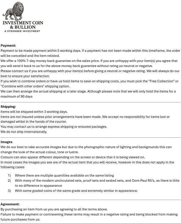 1991 South Africa Proof Coin Set **Mintage ONLY 11800**