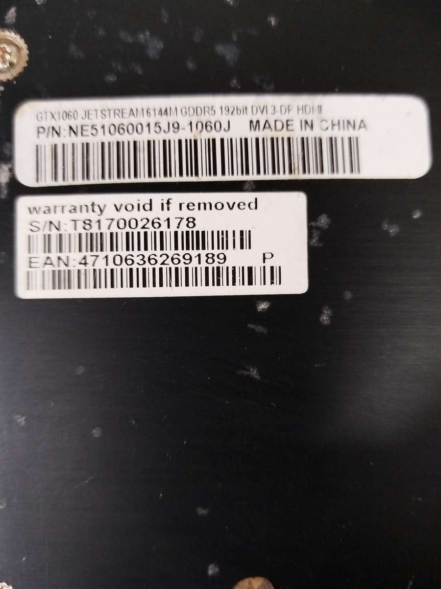 PALIT GTX 1060 6GB FOR SALE