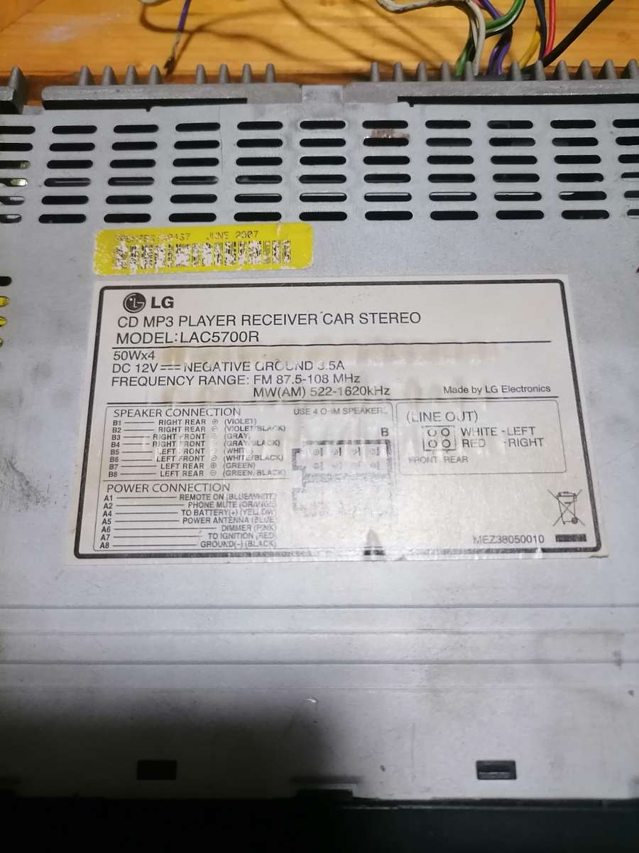 LG AUX and CD frontloader