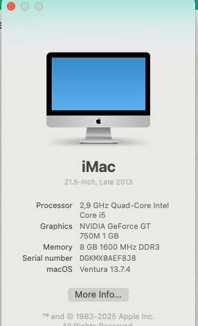 21.5-inch Core i5 iMac (Late 2013) in immaculate origal condition