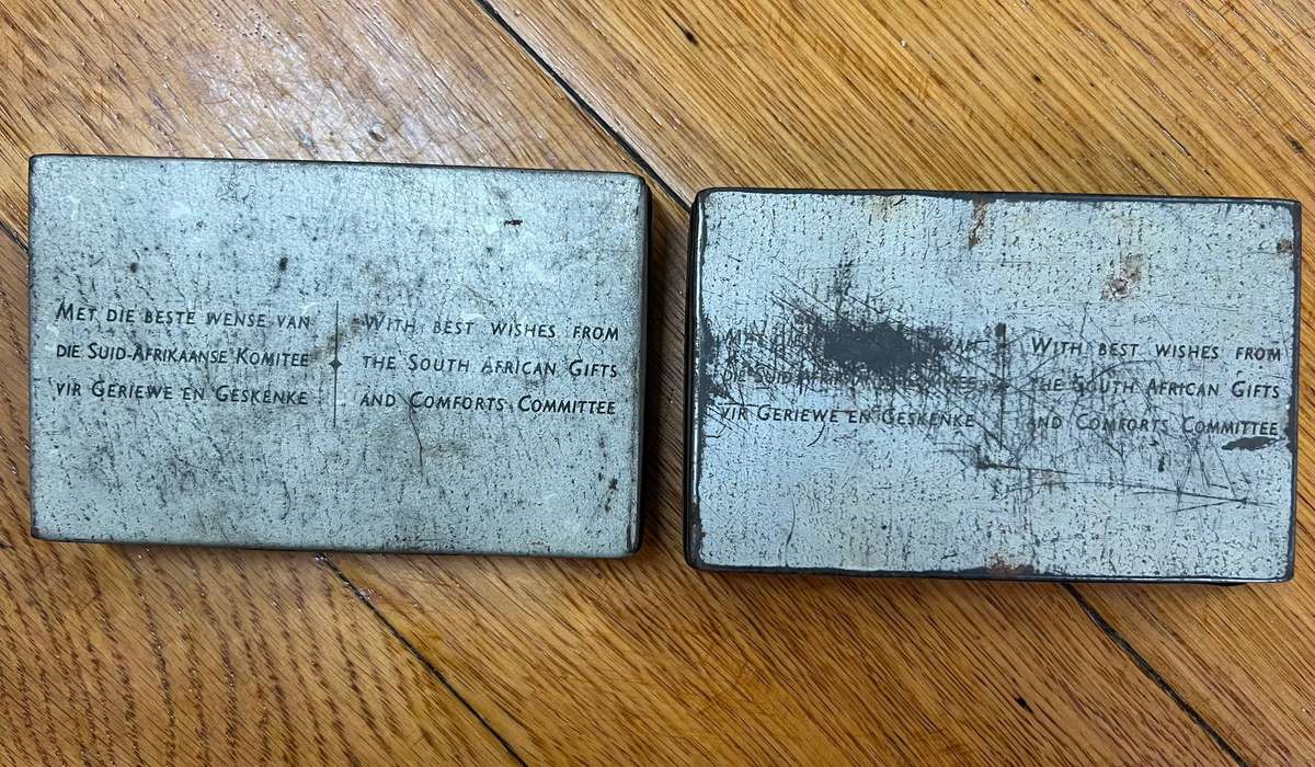WW2 cigarette tins 1941 & 1943