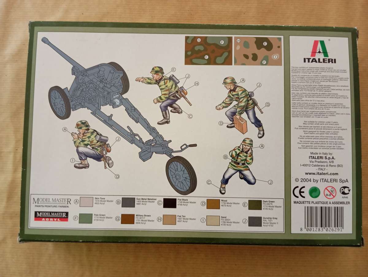 Scale Model Kit 1:35 - 5cm.PAK 38 with Servants - Italeri