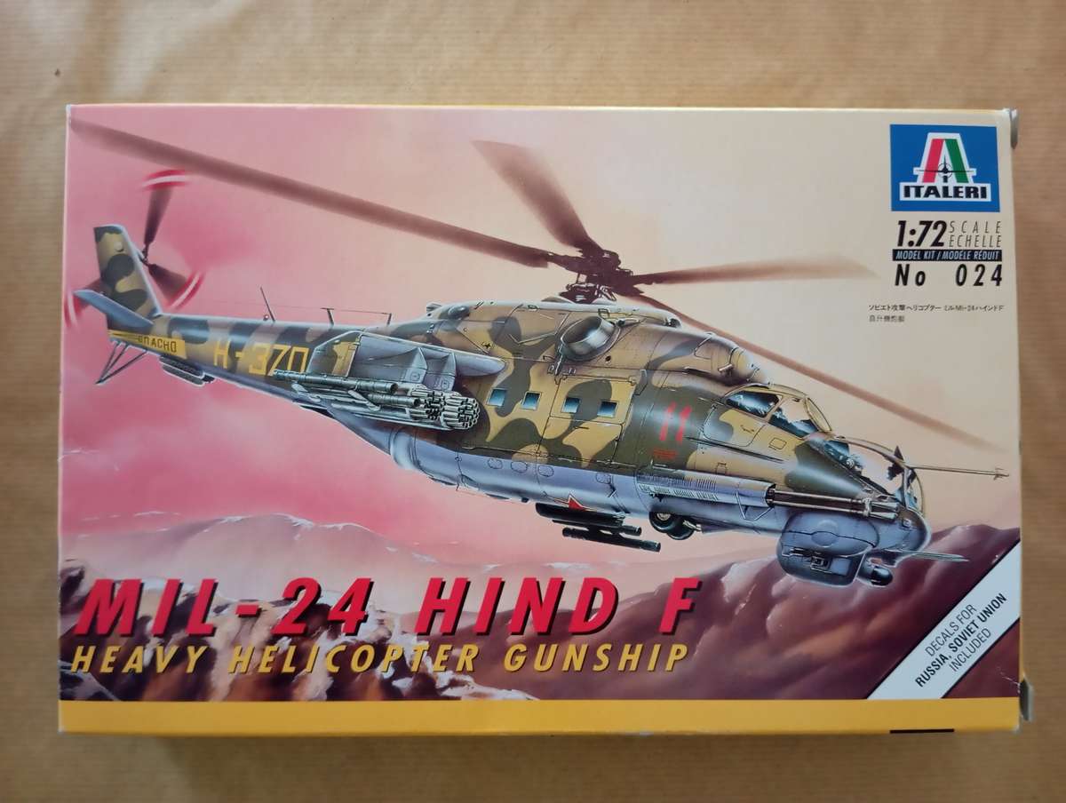 Scaled Model Kit 1:72 - Mil-24 Hind F Helicopter Gunship - Italeri