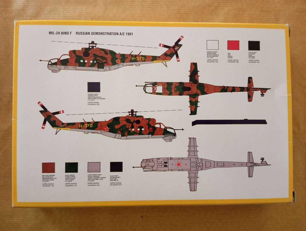 Scaled Model Kit 1:72 - Mil-24 Hind F Helicopter Gunship - Italeri