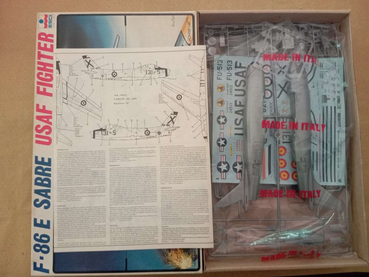 Scale Model Kit 1:48 - F-86E Sabre USAF Fighter - ESCI