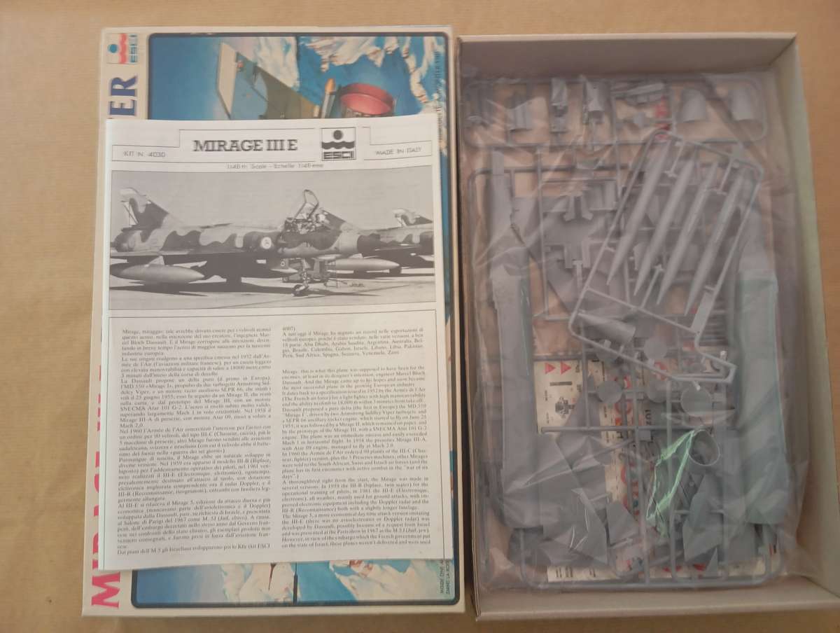 Scale Model Kit 1:48 - Mirage III E Delta Fighter - ESCI