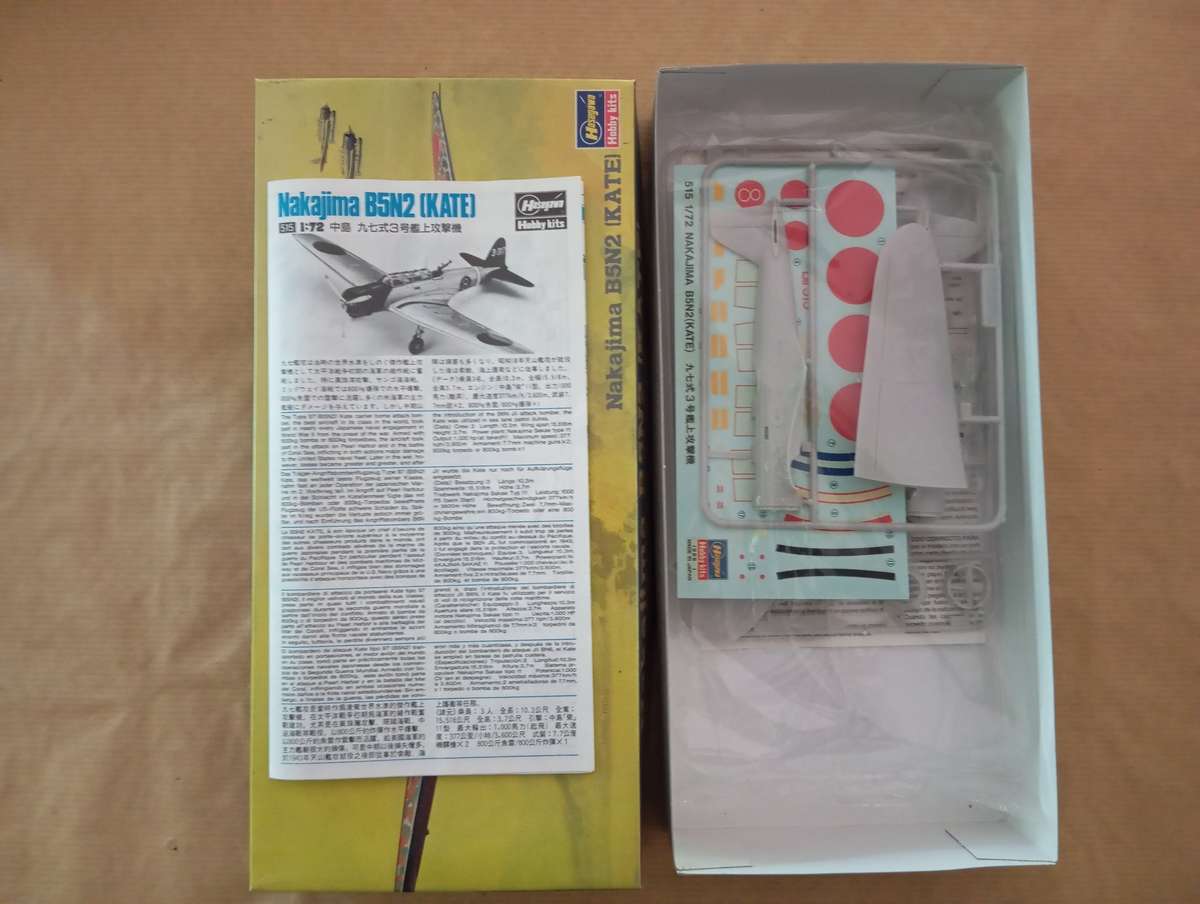 Scale Model Kit 1:72 - Nakajima B5N2 (Kate) - Hasegawa