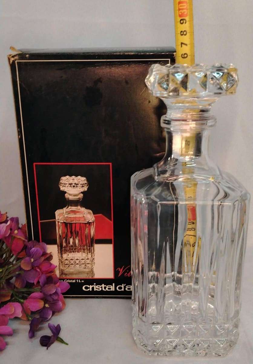 CRISTAL D'ARQUES CRYSTAL WHISKEY DECANTER  1 lt.