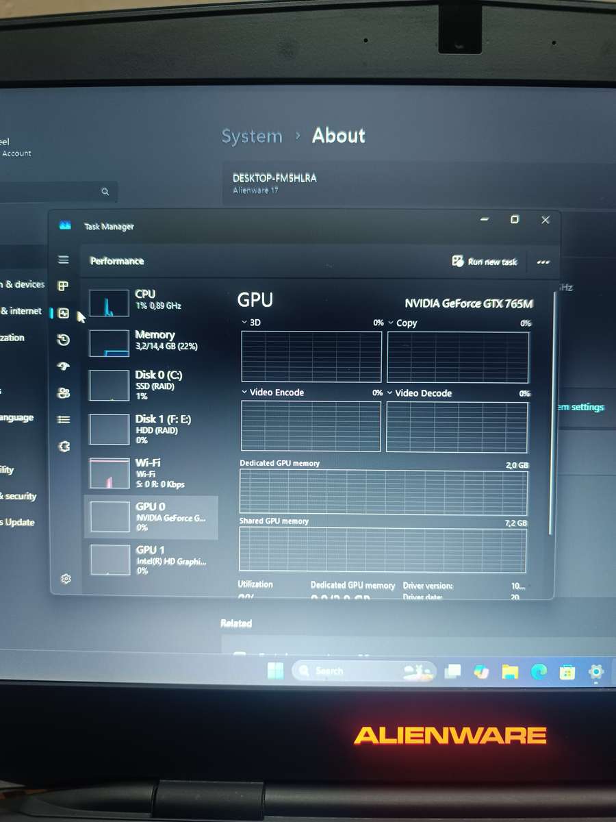 Dell Alienware A17-0585 Gaming Laptop