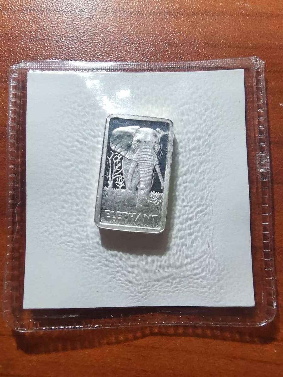Gold Reef City Mint 10g Fine Silver Minted Bar - Elephant (with COA)