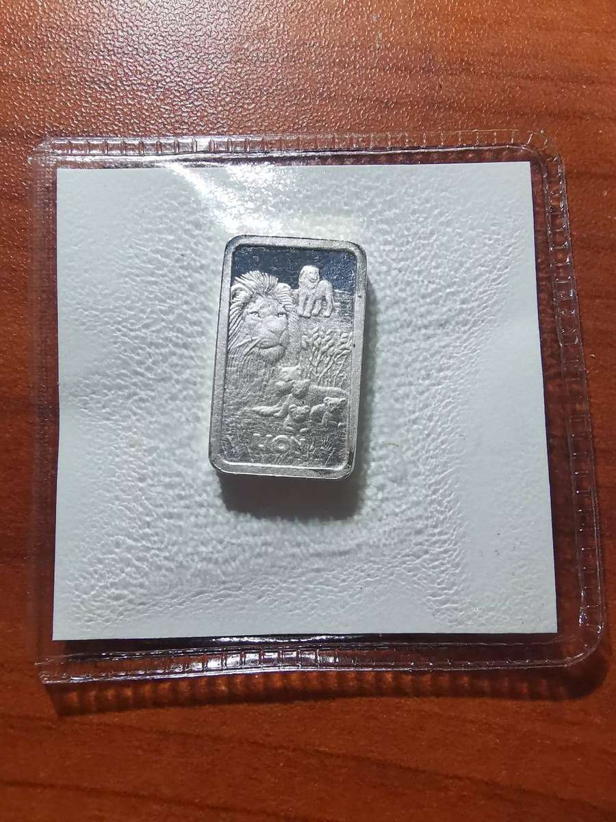 Gold Reef City Mint 10g Fine Silver Minted Bar - Lion (with COA)