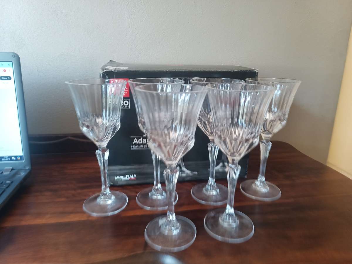 Collectors Adagio Crystal goblets made in Italy