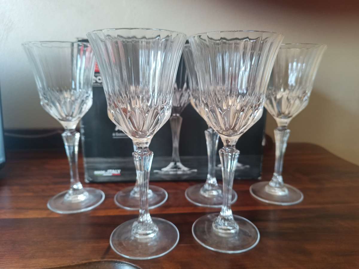 Collectors Adagio Crystal goblets made in Italy