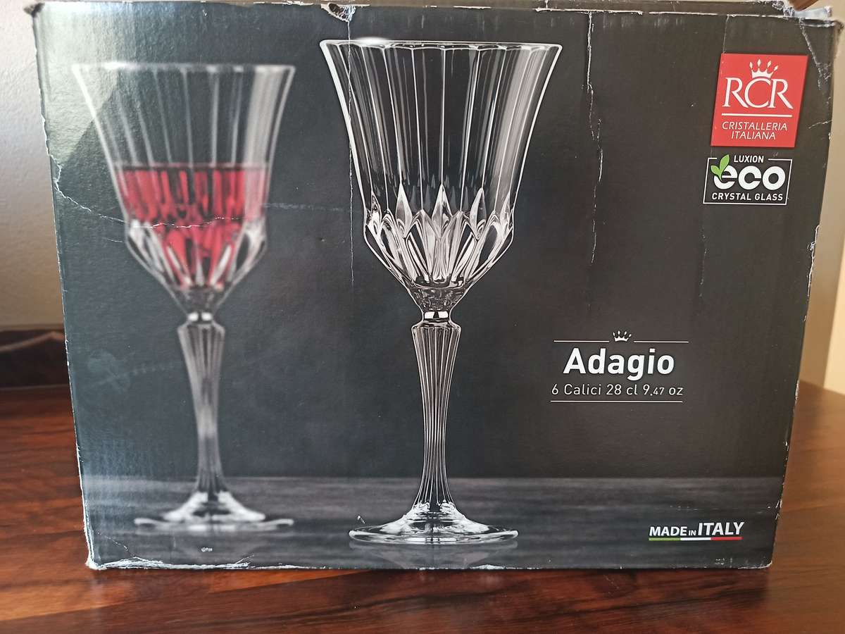 Collectors Adagio Crystal goblets made in Italy