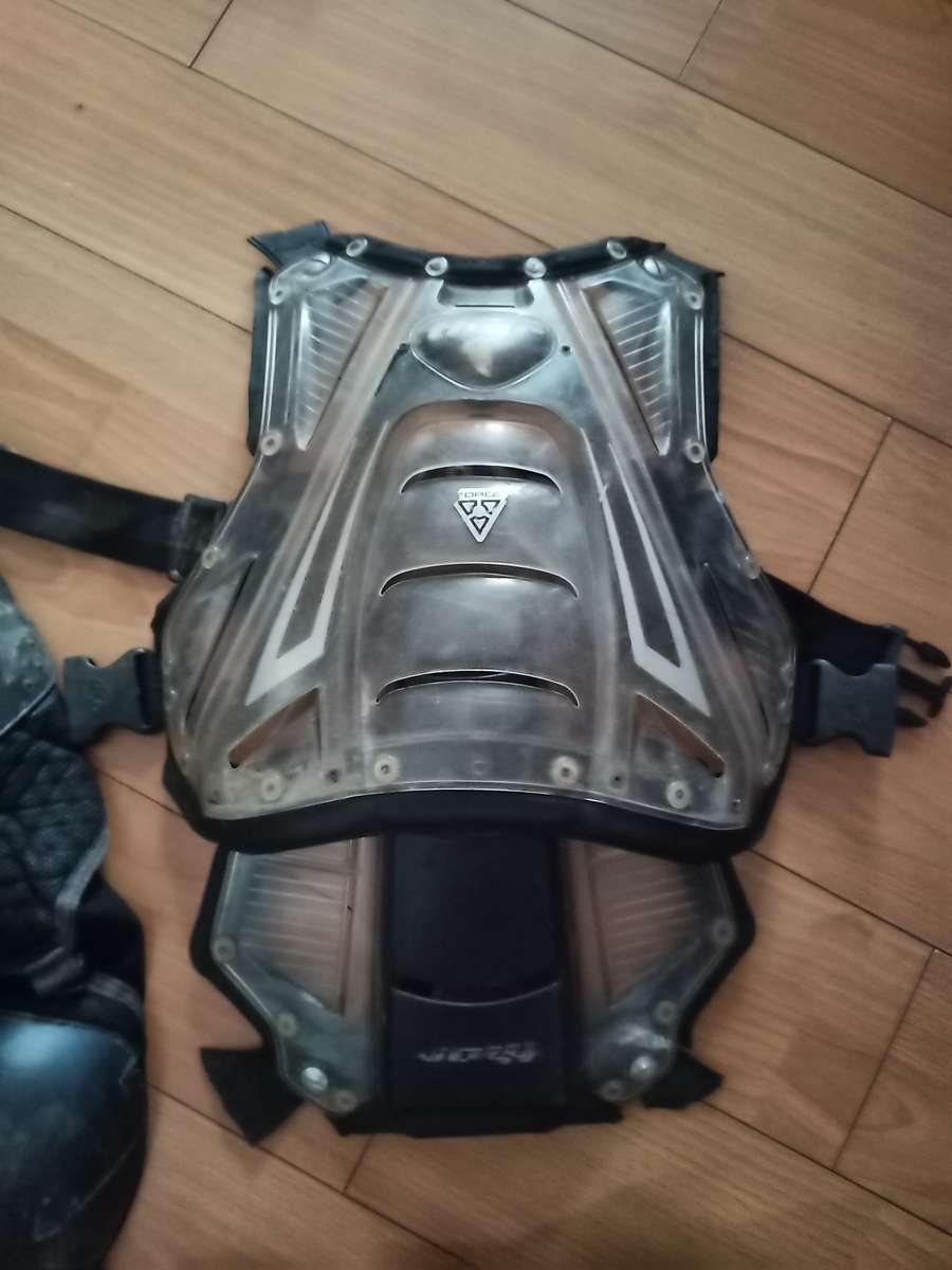 Off road bike assorted protective gear