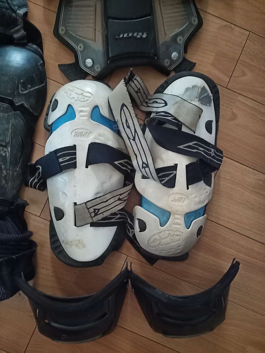 Off road bike assorted protective gear