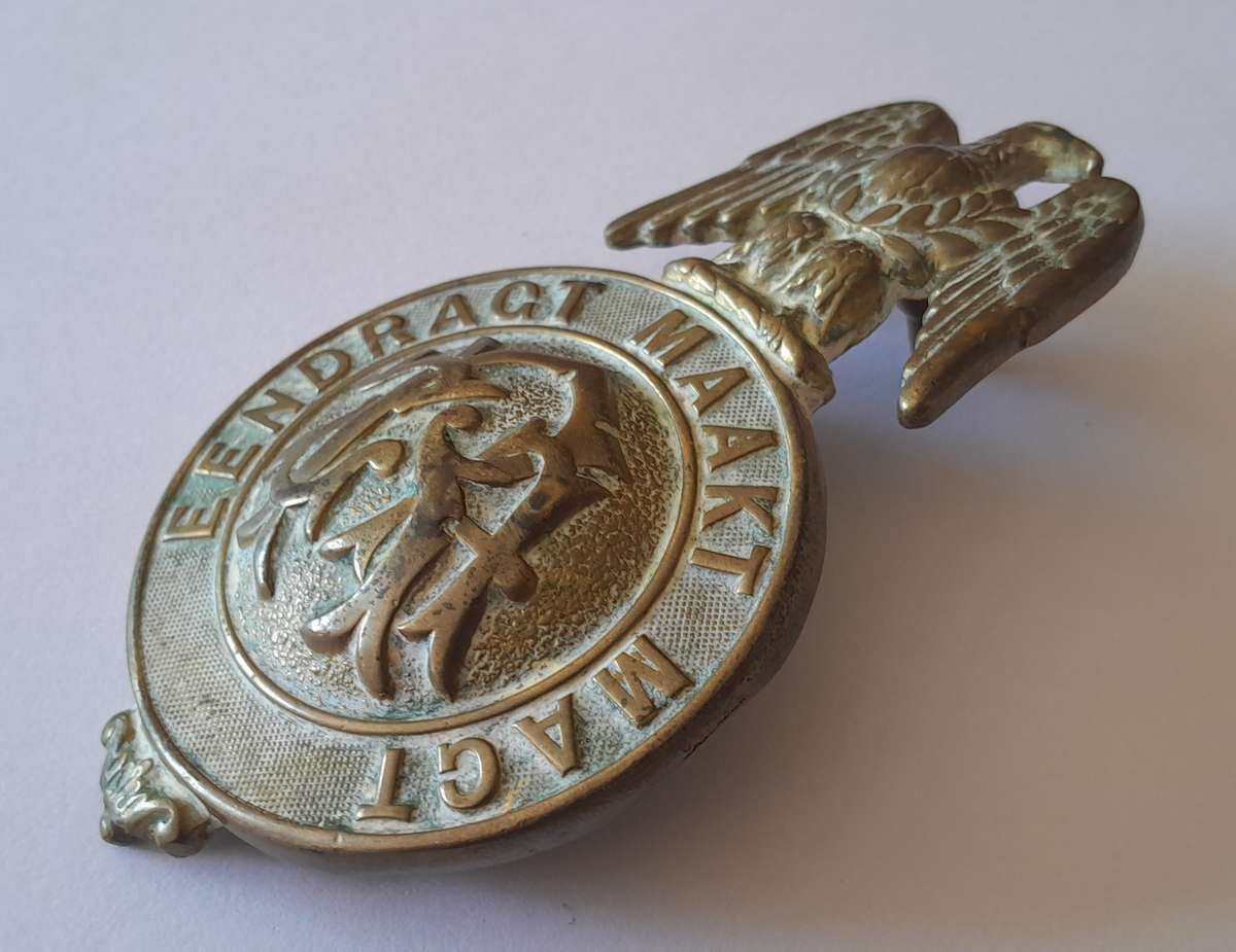 Boer War ZARP (Zuid-Afrikaansche Republiek Politie) Martingale Badge. 9 x 5cm.