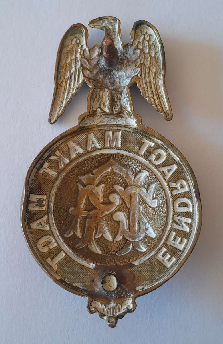 Boer War ZARP (Zuid-Afrikaansche Republiek Politie) Martingale Badge. 9 x 5cm.