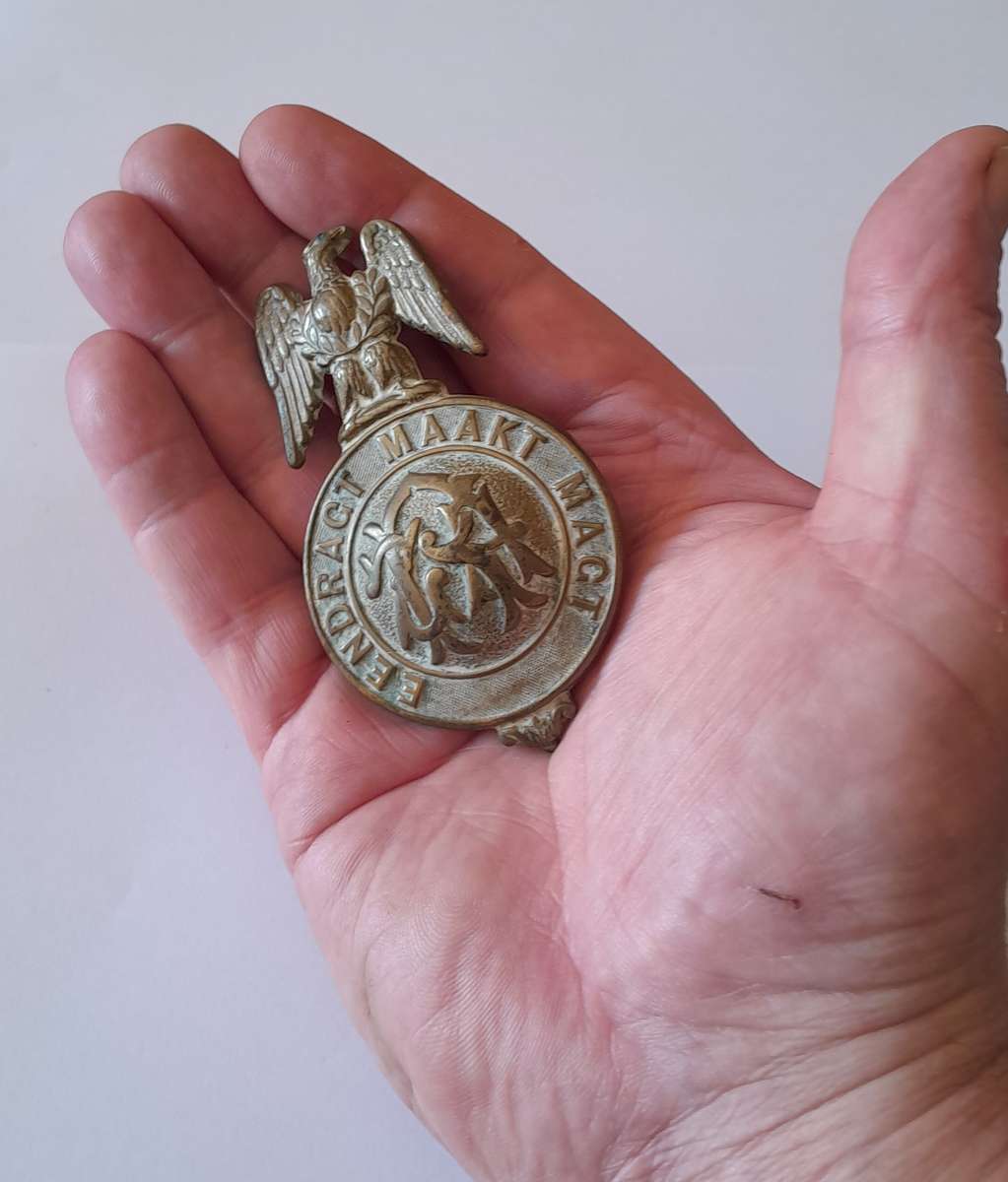 Boer War ZARP (Zuid-Afrikaansche Republiek Politie) Martingale Badge. 9 x 5cm.