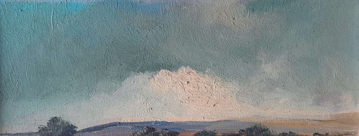 SA Artist Louis Audie Oil On Board "Game Farm Near Estcourt". Signed And Framed (55 x 44.5 cm).