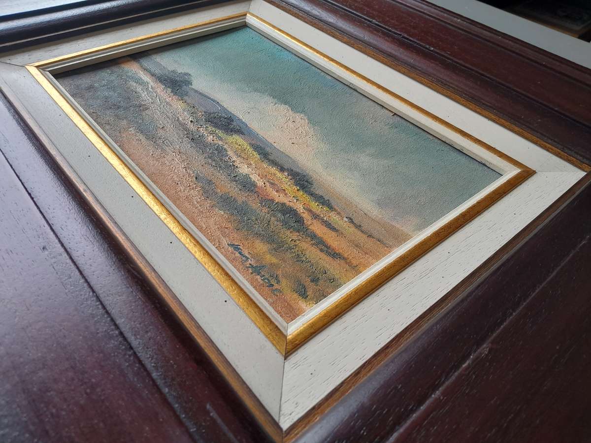 SA Artist Louis Audie Oil On Board "Game Farm Near Estcourt". Signed And Framed (55 x 44.5 cm).