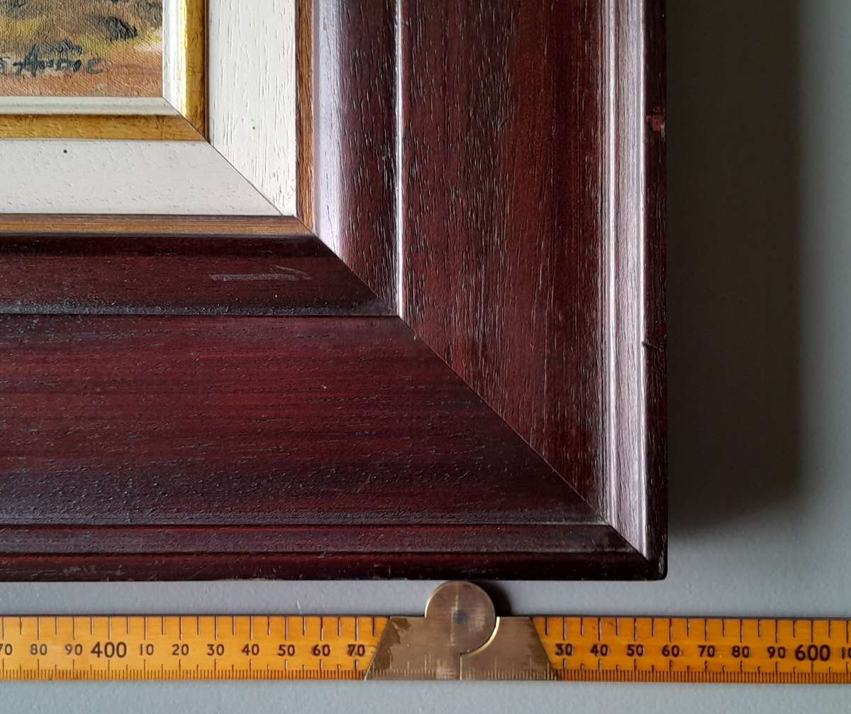 SA Artist Louis Audie Oil On Board "Game Farm Near Estcourt". Signed And Framed (55 x 44.5 cm).