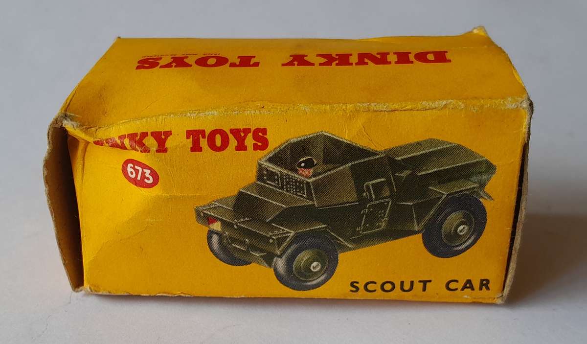 Dinky Toys 673 Scout Car In Original Box.