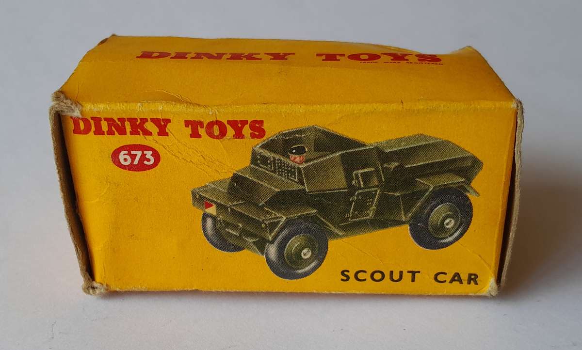Dinky Toys 673 Scout Car In Original Box.