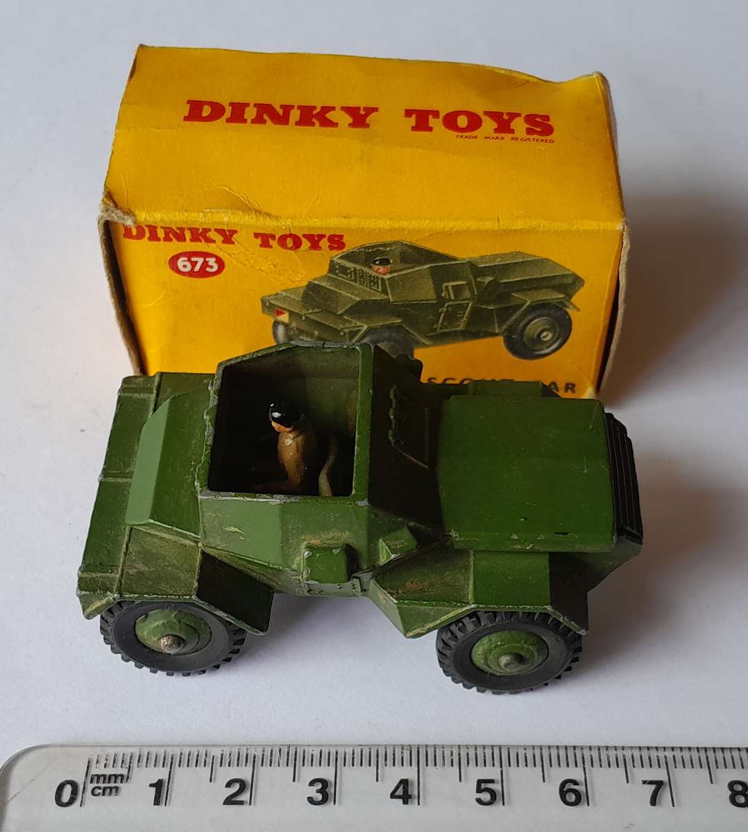 Dinky Toys 673 Scout Car In Original Box.