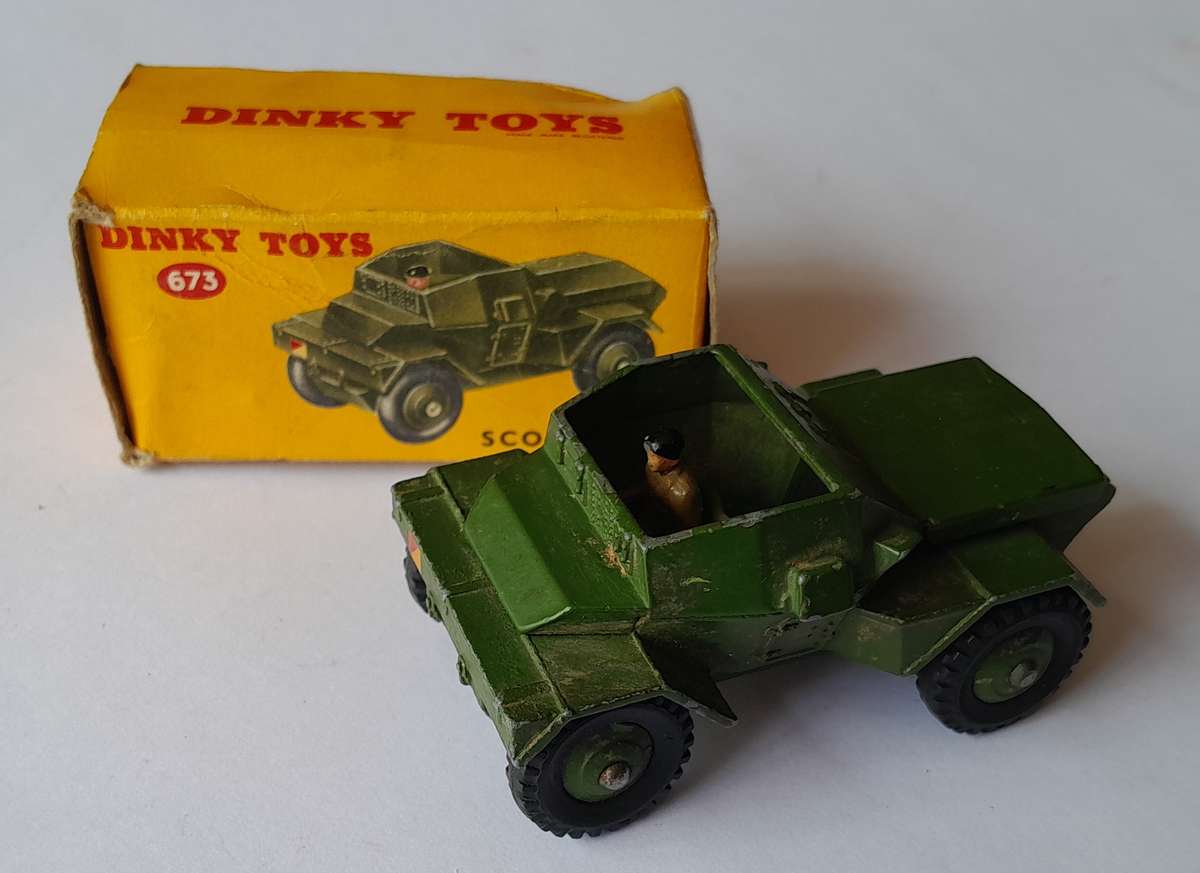 Dinky Toys 673 Scout Car In Original Box.