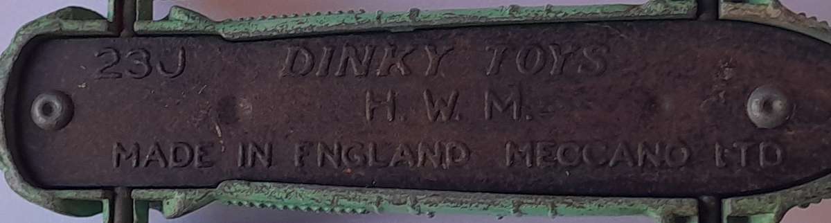 "Reserved". Dinky Toys 235 HWM Racing Car. 9.8cm.