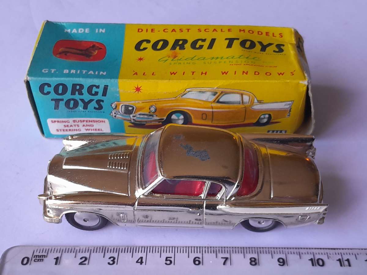 Corgi Toys 211S Studebaker Golden Hawk In Original Box. 11.4cm.