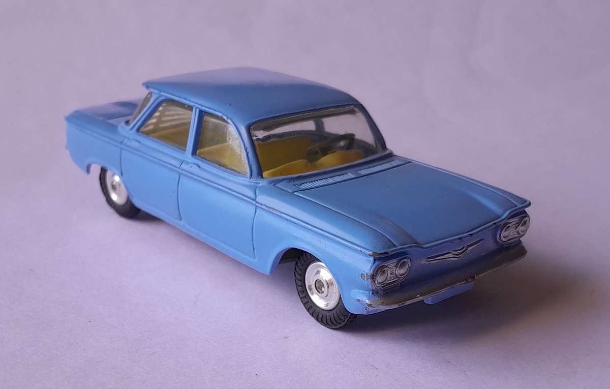 Corgi Toys 229 Chevrolet Corvair In Original Box. 9.7cm.