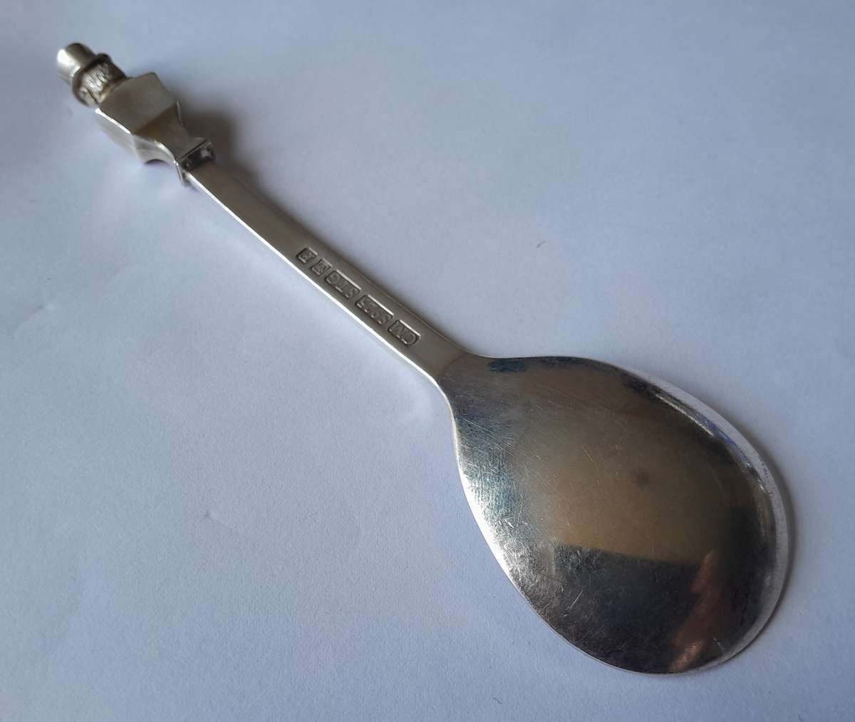 Solid silver Paul Kruger Spoon to commemorate `Battle of Amajuba`. Cape Mint. 925. 39.73 grams.