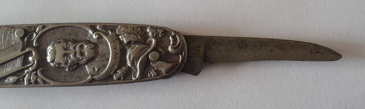 Boer War Paul Kruger / General De Wet Pocket Knife By Amefa.