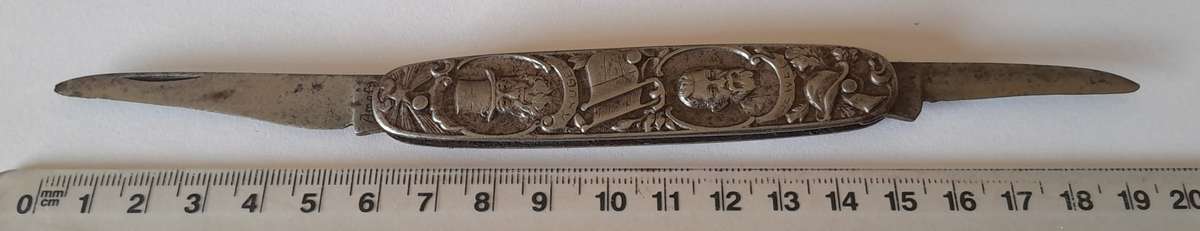 Boer War Paul Kruger / General De Wet Pocket Knife By Amefa.