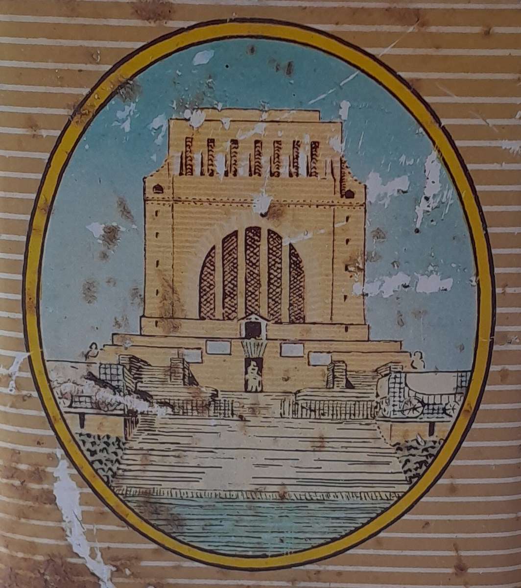 Vintage 1855-1955 Pretoria Eeufees Metal Coffee Tin.