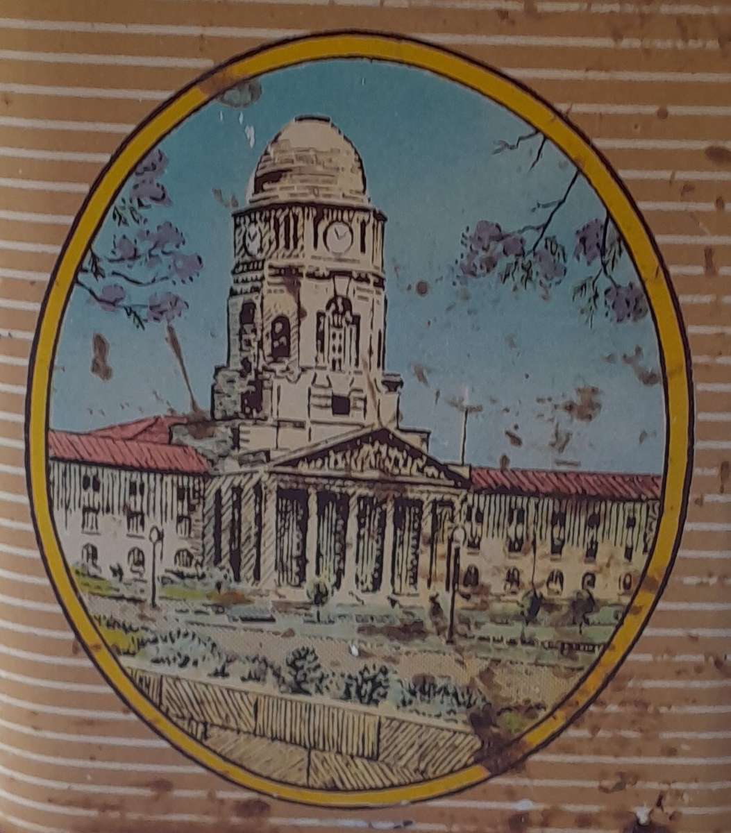 Vintage 1855-1955 Pretoria Eeufees Metal Coffee Tin.