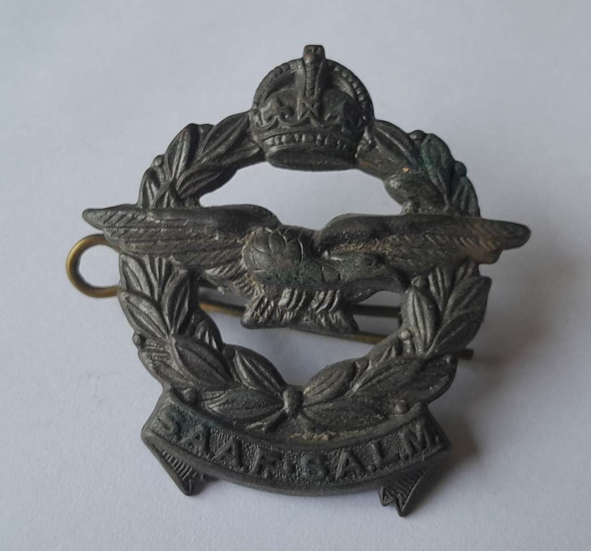 WW2 SA Airforce Badge Set.  Cap and Collars (Facing).