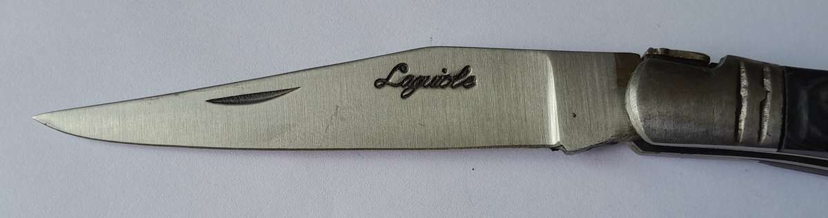 Vintage `Laguiole` Folding Knife With Two Tone Wood Handle.