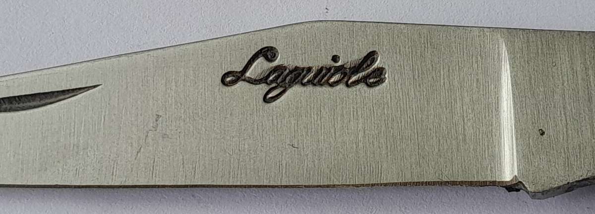 Vintage `Laguiole` Folding Knife With Two Tone Wood Handle.