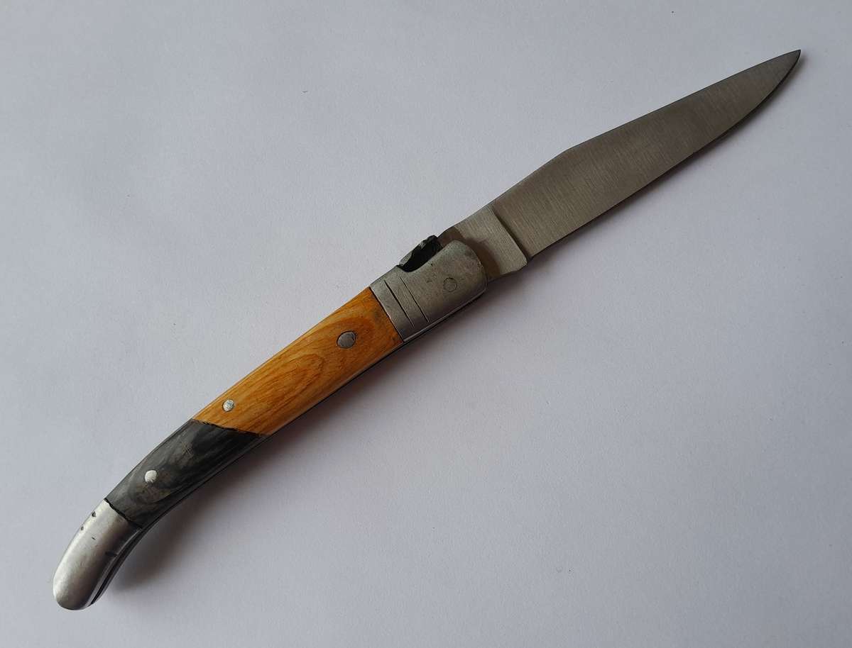 Vintage `Pradel Auvergne` Folding Knife With Two Tone Wood Handle.