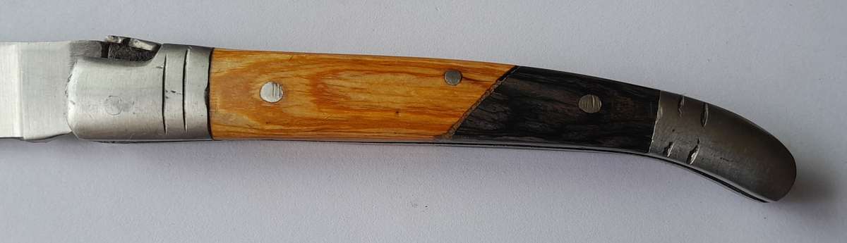 Vintage `Pradel Auvergne` Folding Knife With Two Tone Wood Handle.