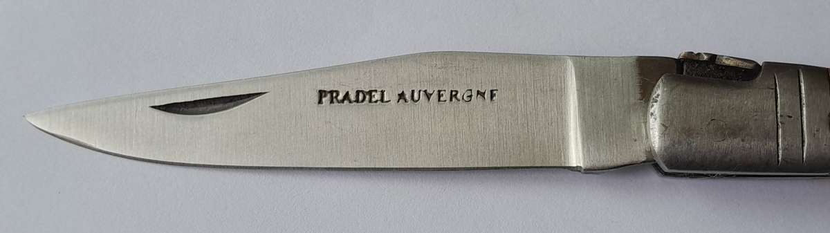 Vintage `Pradel Auvergne` Folding Knife With Two Tone Wood Handle.