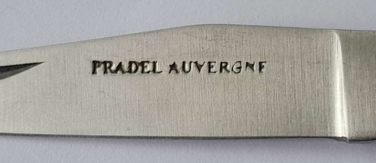Vintage `Pradel Auvergne` Folding Knife With Two Tone Wood Handle.